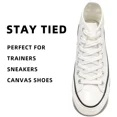 thumbnail image 4 of 1pair Double Layers Flat Boot Shoe Laces Strings White for Sneakers Tennis Shoes, 4 of 6