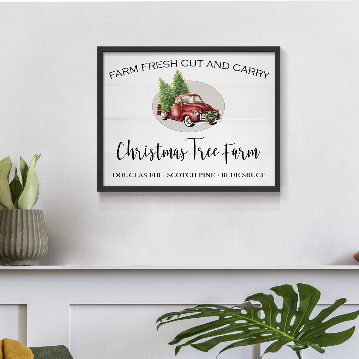Christmas Tree Farm by Carol Robinson - Restickable Framed Giclée Print