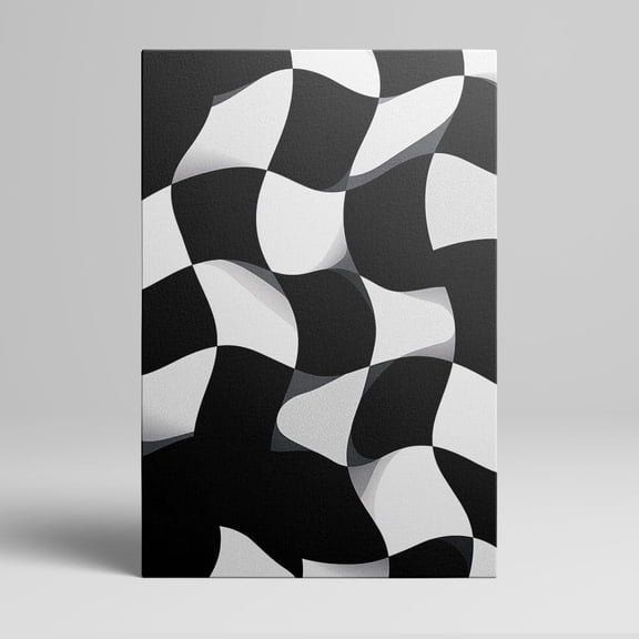 1pc Modern Geometric Black and White Abstract Canvas Wall Art, framed Decor room hanging Wall Picture Decor for Home Gifts, living room, bathroom, bedroom, kitchen wall art decor canvas wall art