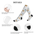 thumbnail image 5 of Lsque Cute Doodle Turtles Pattern Sport Compression Socks for Men & Women 15-20 mmHg Knee High Nurse Pregnant Running Medical and Travel Athletic, 5 of 6