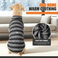 thumbnail image 6 of Small Dog Sweater, Stripes Warm Pullover for Winter Spring Fall, Soft Lightweight Dog Sweatshirt Indoor Outdoor Clothes for Small Medium Dogs Girl Grey XL, 6 of 7