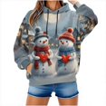 thumbnail image 5 of Hilzaten Long Sleeve Tops for Women Pullover Loosse Hooded Casual Print Sweatshirt for Women, 5 of 5