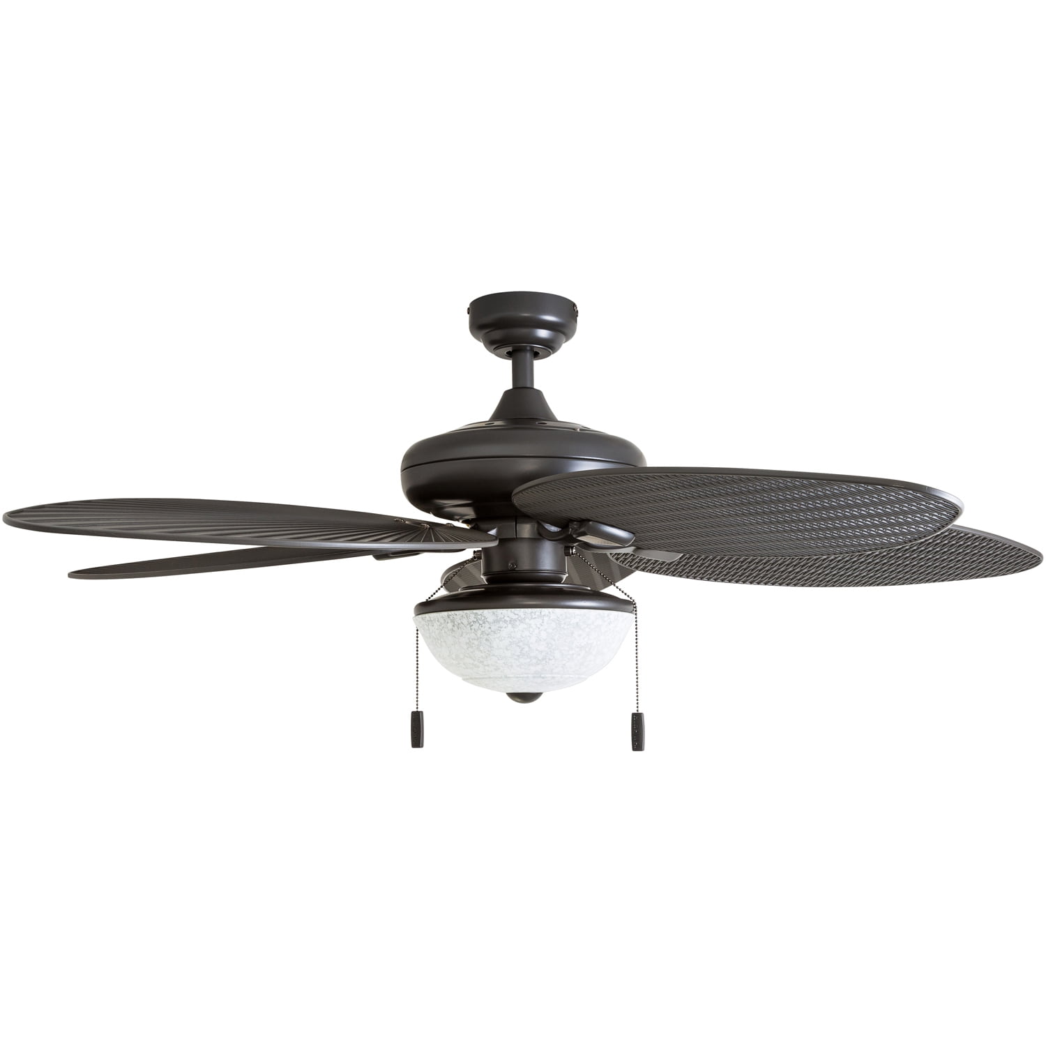 Prominence Home Inland Breeze 52" Bronze Indoor/Outdoor Ceiling Fan with 5 Blades, Bowl Light Kit, Pull Chains & Reverse Airflow