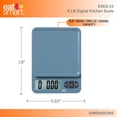 thumbnail image 2 of Eat Smart 11lb Food Kitchen Plastic Blue Scale with Tare, Blue, 2 of 10