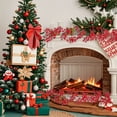 thumbnail image 6 of Moocorvic 6.56ft Red Berry Christmas Garland, Artificial Garland Christmas Fireplace Decoration Indoor Outdoor Winter Holiday New Year Decor, 6 of 7
