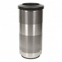 Witt Industries SC20-01-SS Stadium Series Outdoor Waste Receptacle w/ Flat Top Lid - Stainless Steel Finish (20 Gallon)