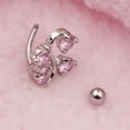 thumbnail image 4 of KLKCMS Stainless Steel Belly Rings Pink, 4 of 9