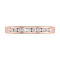 thumbnail image 3 of 0.23 Carat Channel Set Diamond Wedding Band Ring in 14K Rose Gold (Ring Size 8) (I1-I2 Clarity), 3 of 4