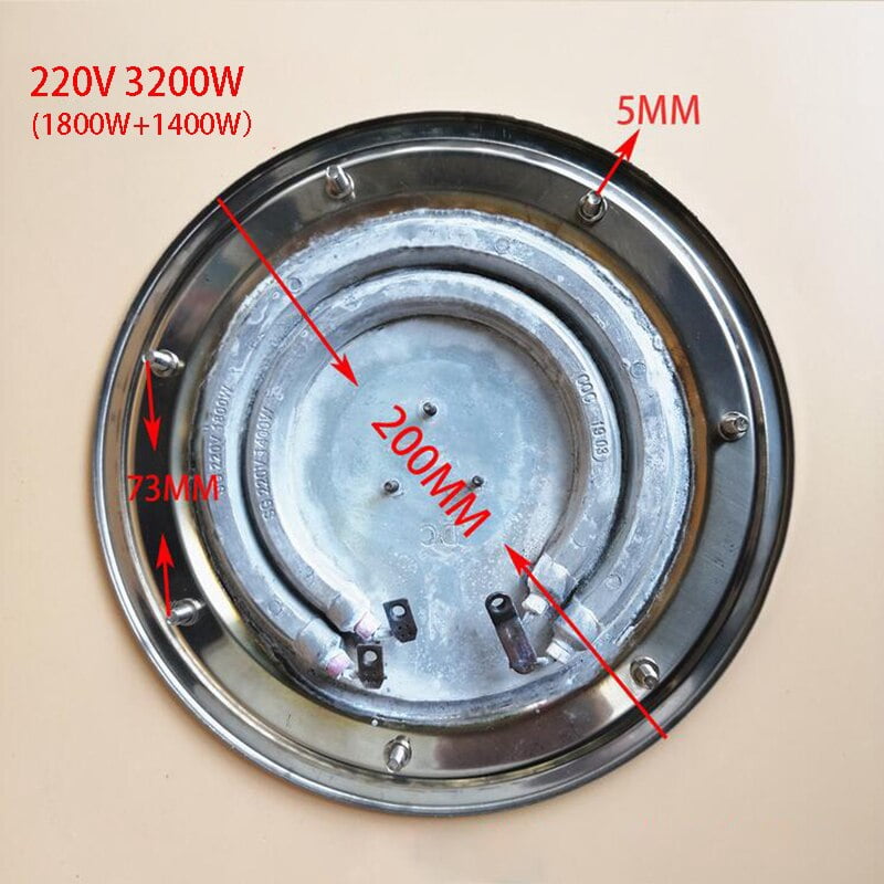 heater heating plate18/20cm1800/2800/3200w stainless steel heating element parts for water Steaming bucket Electric Heat Barrel