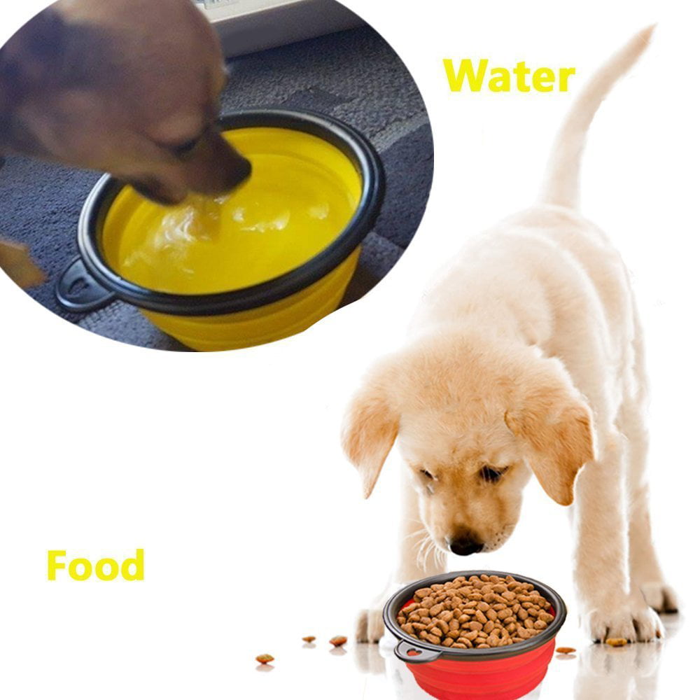 INMAKER Collapsible Dog Bowl BPA Free Portable Travel Bowl Blue/1.5 Cup FDA Approved Silicone Pet Bowl for Dog Cat