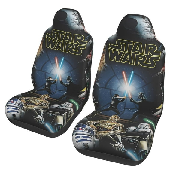 Car Seat Covers Set Of 2 Darth Vader Front Seat Accessories Protector Cover Cushion Auto Car Decor Stretch Elastic Universal Fit For Most Vehicle Car Suv Truck