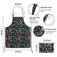 thumbnail image 3 of Colorful Cartoon Dinosaurs with ColorBlocks Apron-Garden Aprons for Women with Pockets-Cotton Linen Waterproof Kitchen Cooking Gardening Aprons Adjustable for Kitchen,Cooking,BBQ and Salon 33x27 Inch, 3 of 7