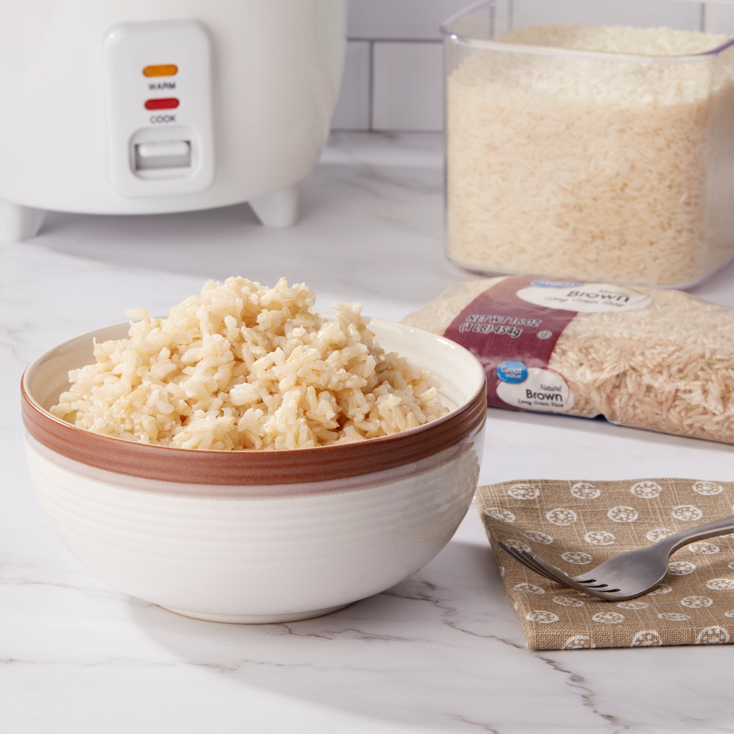 Great Value Brown Rice, Whole Grain, 16 oz