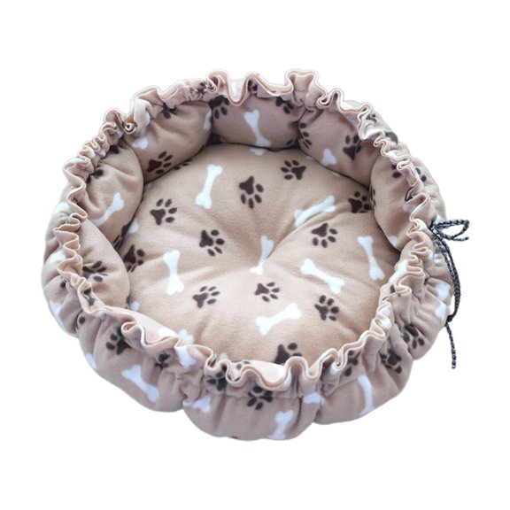 AUQ Round Dog Bed,Easy to Clean Hand Washable Machine Washable Kitten Bed,Ideal for Pets of All Sizes Perfect for Dogs Cats and Kittens Large Cat Bed,S