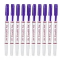 thumbnail image 1 of 10pcs Double Tête Eau Effaçable Stylo Tissu Marqueur Tailleur Outil Accessoiresviolet, 1 of 8