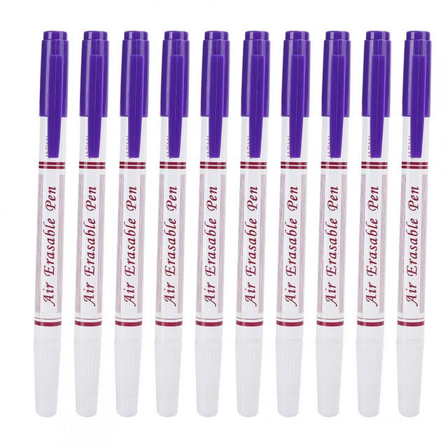 10pcs Double Tête Eau Effaçable Stylo Tissu Marqueur Tailleur Outil Accessoiresviolet