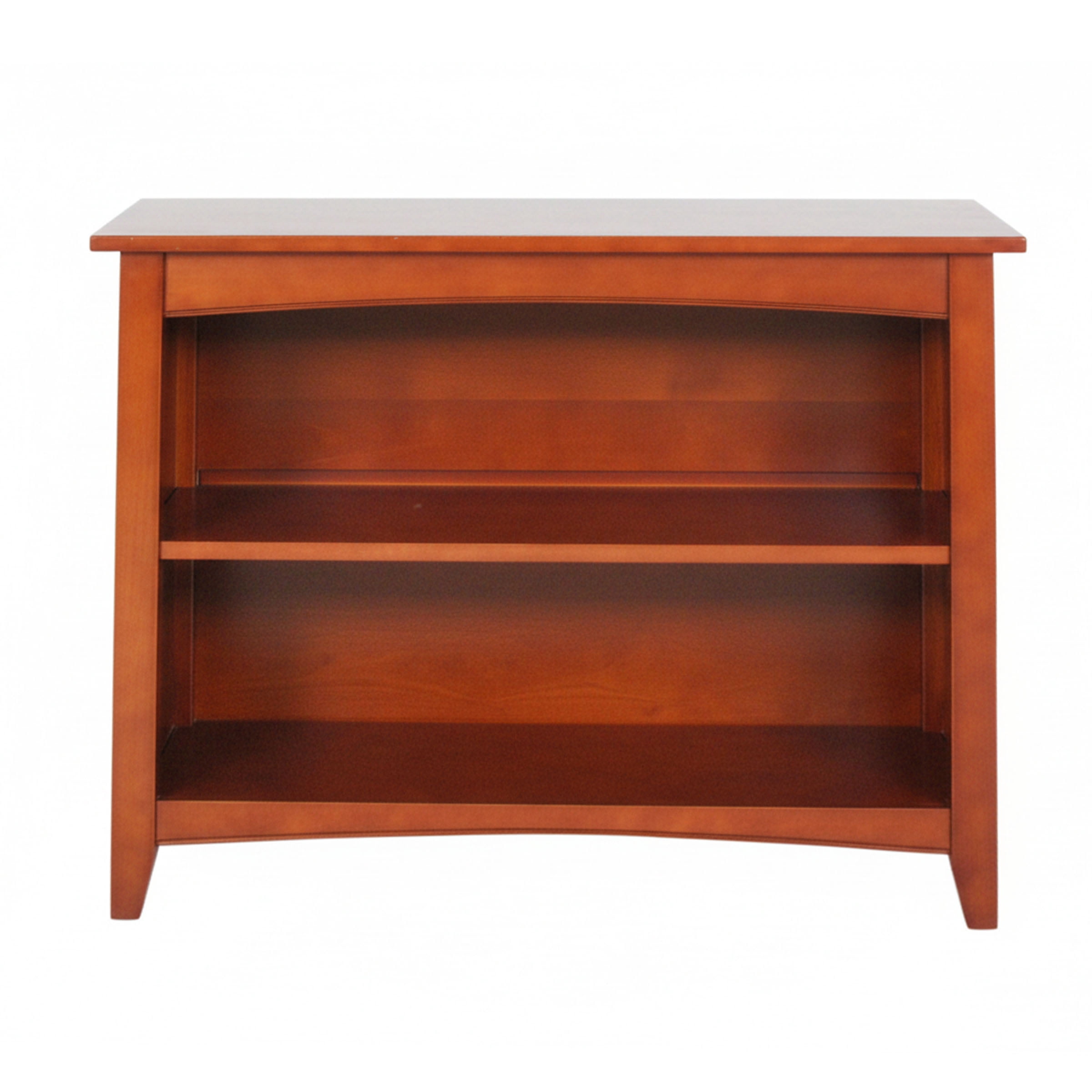 Alaterre Furniture Shaker Cottage 2-Shelf Storage Bookcase, Cherry