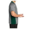 thumbnail image 3 of Mens Heather Colorblock Contender Polyester Tee Vintage Heather/ Forest Green M, 3 of 8