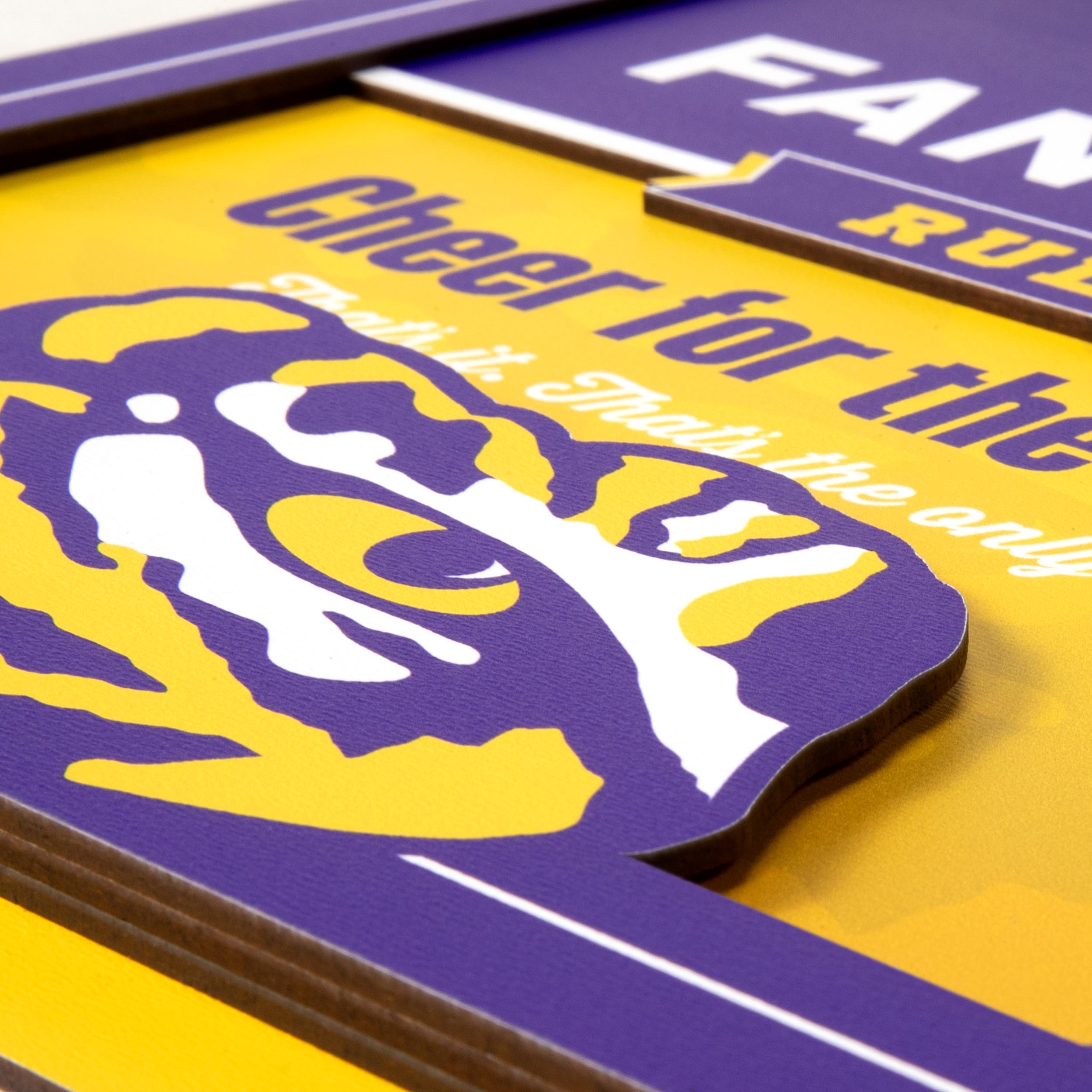 YouTheFan NCAA LSU Tigers Fan Rules 3D Wall Art