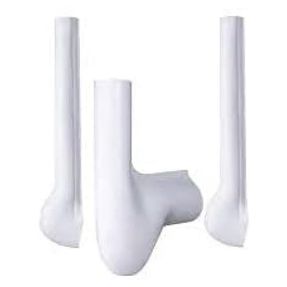 Handy-Shield Maxx ADA Under Lavatory Protector - 3 Piece Kit, White - Universal 1-1/4" to 1-1/2" Pipe Cover for Safety & Accessibility