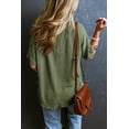 thumbnail image 3 of Plusashion Green V-Neck Pocket Tee: Comfortable, Casual, All-Day Wear!, 3 of 8