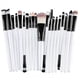 thumbnail image 1 of 20 Makeup Brushes - White Black White, makeup brushes, cosmetic brushes, 1 of 3