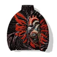 thumbnail image 2 of Tops de invierno para hombre Abrigo para hombre Chaqueta de algodón personalizada con estampado de corazón mecánico y cara verde para hombre Chaquetas Abrigos, 2 of 5