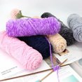 thumbnail image 3 of Foulard en Laine de Velours Doré Noir Brillant chenille, 3 of 8