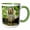 Green/White, variant on 3drose, Eastern Fox Squirrel, Adult Drinking, Hill Country, Texas, 11oz Two-tone Green Mug