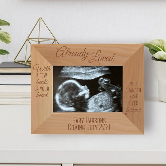 Already Loved Personalized Wooden Frame-5" x 3 1/2" Brown Horizontal