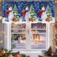 thumbnail image 5 of Valances for Windows Red Christmas Snowman Leaf Rod Pocket Cafe Window Treatments Valance Curtains for Kitchen Bathroom Laundry Basement Windows 42"x12", 5 of 7