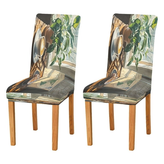 BZSMCE Chairs Slipcovers Dining Chair Covers Breafast with Sunny Creative Pattern