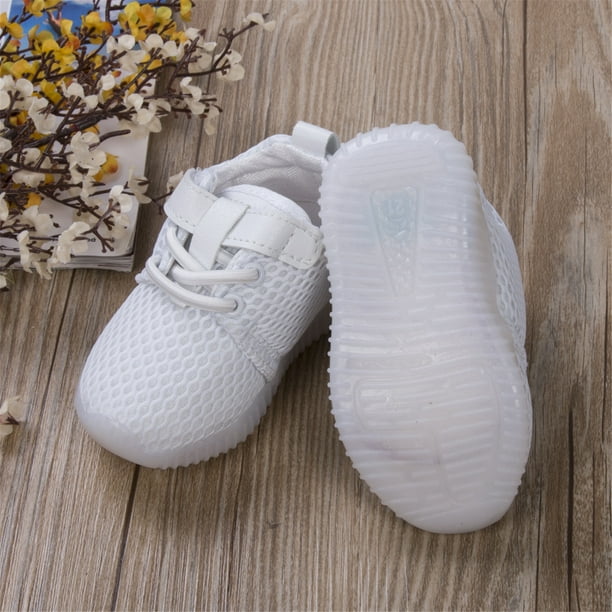 EYIIYE Fashion Soft Infant Toddler Baby Boys Girls Kids Sneakers Light Up LED Casual Sports Shoes