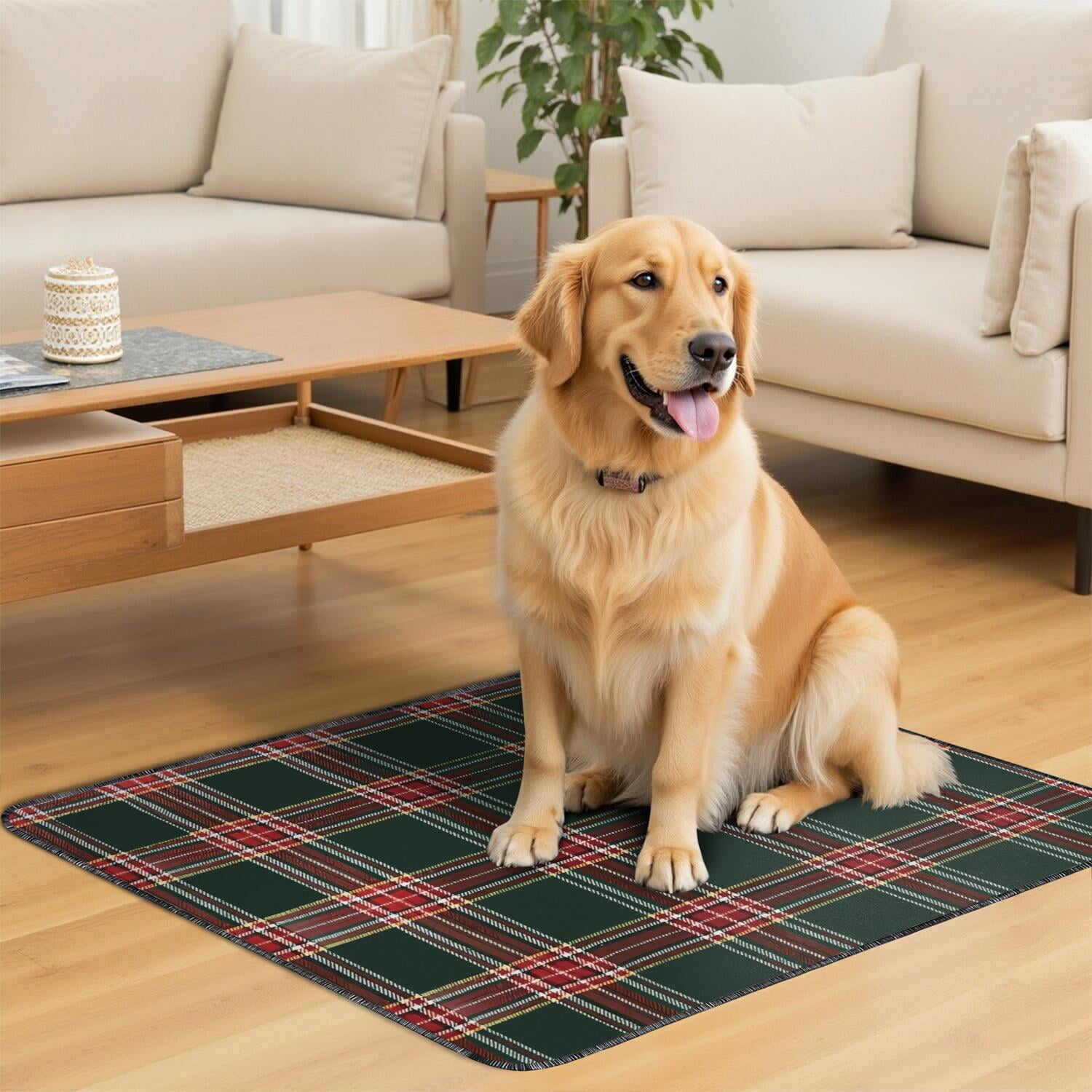Christmas Style Puppy Training Pads 35"x41" 2-Pack, Large Washable Reusable Dog Potty Mats with Enhanced Absorption Layers for Reliable Protection