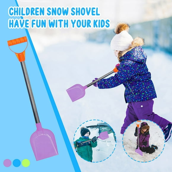 Children's Snow Shovel Children's Beach Shovel With Stainless Steel Handle Big Dump Trucks Kids Bag O Bones Beach Blow up Water Slides for Backyard Graduation Pool Float Animal Floats Sandbox Sand No