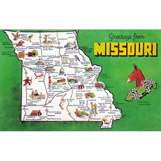 Missouri State Parks Map Large Tourist Map Missouri State-20 Inch By 30 Inch Laminated Poster With  Bright Colors And Vivid Imagery-Fits Perfectly In Many Attractive Frames -  Walmart.com