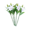 thumbnail image 4 of Raindrops 5 Pcs Bouquet Home Artificial Lily Wedding Decor PVC Flowers 15X36cm, 4 of 8