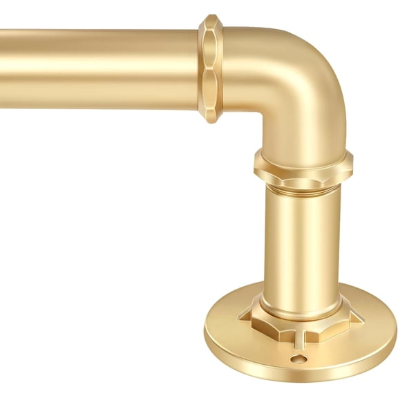 Curtain Rods 30-120 Inch Gold Wrap Around Blackout Curtain Rods 1 Pack