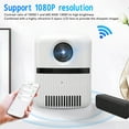 thumbnail image 4 of Proyector WiFi 5G Mini Proyector Portátil 600ANSI 13000 Lm con Pantalla de 30''-200" Enfoque Eléctrico Altavoces Estéreo HiFi Duales Proyector de Películas Caseras, 4 of 8