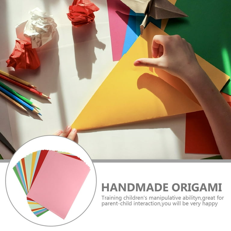 OUNONA 100PCS Colored Copy Paper DIY Hand Craft Paper Handmade Paper  Folding for Kids Size A3 (Mixed 10 Color) 