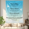 thumbnail image 4 of Inspiring Cross And Dove Design Fleece Blanket Featuring Sky Blue Hues For Faith And Spirituality Ideal For Friends Couples And Holiday Gifts Soft Warm For Sofa Bed Travel Camping  Shipped From USA, 4 of 9