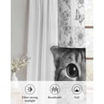 thumbnail image 6 of Cute Cat Sheer Curtains 39 Inch Length 2 Panels Set for Living Room/Bedroom, Funny Animal Toilet Paper Abstract Art Kitchen Curtains Grommet Semi-Sheer Curtains Drapes Window Treatments 27.5"x39"x2, 6 of 7
