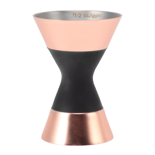 Jigger para cócteles de doble cara de acero inoxidable con escala para bar en casa Revestimiento de cobre
