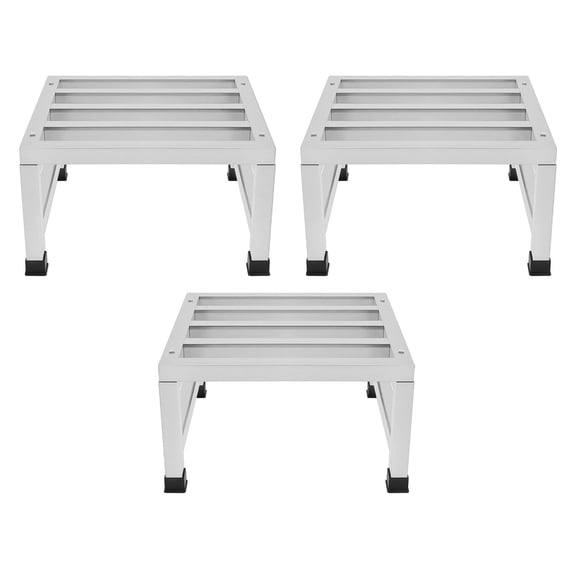 3 Pieces Stainless Steel Dunnage Racks Commercial Food Storage Rack 500kg/1102lb