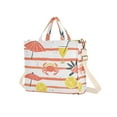 thumbnail image 7 of FORMRS Womens Corduroy Tote Bag Crossbody Shoulder Handbag with Pocket, Striped Crab, 7 of 7
