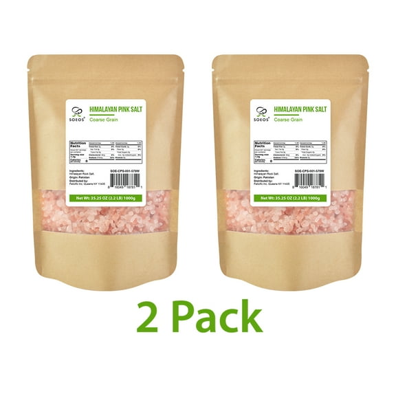 Soeos Coarse Grain Himalayan Pink Salt, 2kg/ 70.5oz