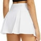thumbnail image 5 of Faldas deportivas elásticas para mujer: faldas informales de tenis y golf con pantalones cortos interiores, diseño de bolsillos de cintura alta, 5 of 7