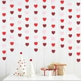 thumbnail image 6 of Valentines Day Heart Shaped Hanging Garland - Decorative Ribbon Decor for Home & Party, Romantic Heart Pull Flower Ornaments for Entryway & Living Room, Valentine's Decorative Accents, 78.7in, 6 of 7