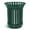 Green, variant on Gaonala Outdoor Metal Slatted Trash Can 30 - 52 Gallon Commercial Grade with Removable Inner Bin Waste Receptacle in Park School Beach Patio(Black)