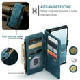 thumbnail image 4 of CaseMe Case for Samsung Galaxy A33 5G Wallet Case for Women Men, Fashion Durable PU Leather Magnetic Flip Lanyard Strap Wristlet Zipper Card Holder Wallet Phone Case for Samsung Galaxy A33 5G 6.4", 4 of 11